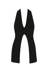 Minimalist Deep V Ribbed Sleeveless Top