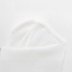 White Strapless Mini Dress