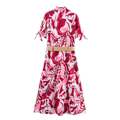 Chic Belted Floral Maxi Dress