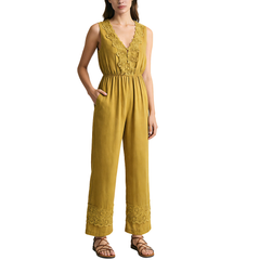 Golden Hour Lace Trim Jumpsuit