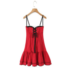 Sexy Red Button - Front Party Dress