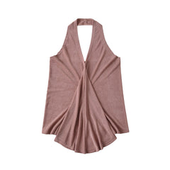 V - Neck Ruched Halter Top