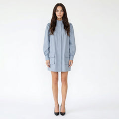 Fashion Loose Fit Tunic with Gathered Sleeves