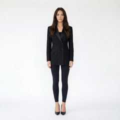 Cropped Suede Collared Pocket Zip-Up Jacket