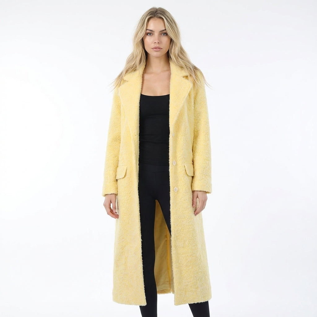 Long Boucle Teddy Bear Maxi Coat