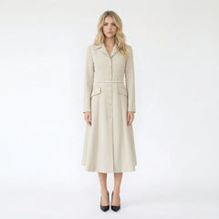Slim Fit Long Sleeve Belted Trench Coat