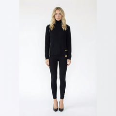 Asymmetric Zip Mock Neck Sweater and Leggings Knit Set