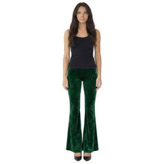 Glittering Velvet High-Rise Flare Pants