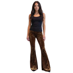 Glittering Velvet High-Rise Flare Pants