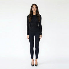 Rhinestone Embellished Mesh Long Sleeve Top