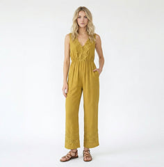 Golden Hour Lace Trim Jumpsuit