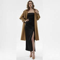 Fall Winter Cape-Sleeved Long Trench Coat