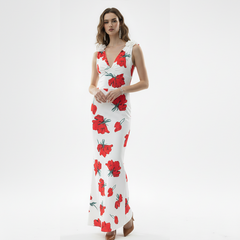 Floral Embellished Mermaid Dress