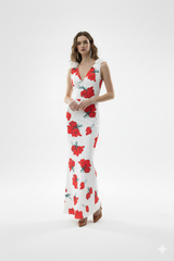 Floral Embellished Mermaid Dress