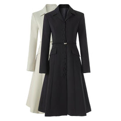 Slim Fit Long Sleeve Belted Trench Coat